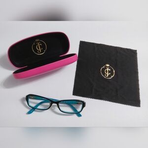 Juicy Couture Women's Blue Glasses Frame with Pink Case. 54×16 135. Pre-owned.